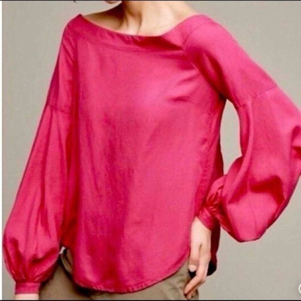 🎁🎁NWT ANTHROPOLOGIE FLOREAT pink off shoulder blouse size 2